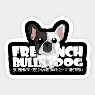 French Bulldog (Brindle Pied)- DGBigHead Sticker